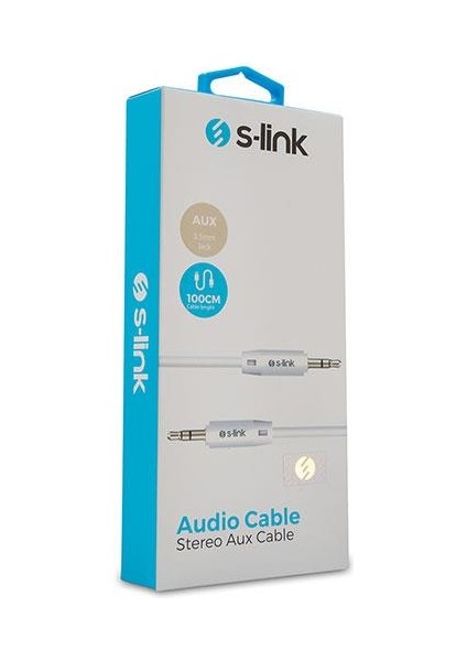 SL-SP70 1m Beyaz 3.5mm Stereo Ses Kablosu