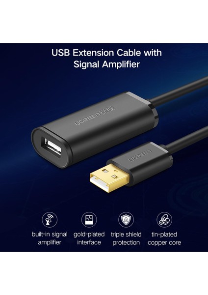 USB 2.0 Uzatma Kablosu ile aktif Wi-Fi amplifikatör, 5 m, 10319 indirimleri
