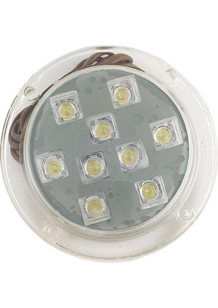 9 LED Beyaz Su Altı Lambası 12V-24V