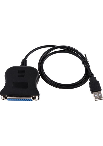 Siyah Kablo USB 25 Pin Paralel Yazıcı Kablosu Adaptörü Dönüştürücü (Yurt Dışından)