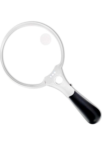 El Işıklı Büyüteç 2x 4x 25X 137 mm Büyük Lens Okuma Büyüteci, Düşük Görme Yardımcıları Içın 3led Takı Büyüteçli (Yurt Dışından)