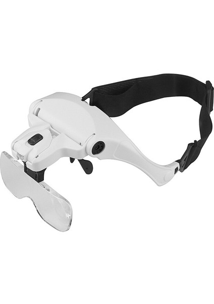 LED Işıklı Kafa Bandı Büyüteç Değıştirilebilir 5 Lensli Kask Büyüteç Üçüncü El Onarım Okuma Büyüteç Büyüteç (Yurt Dışından) modelleri