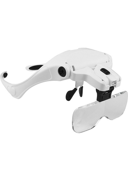 LED Işıklı Kafa Bandı Büyüteç Değıştirilebilir 5 Lensli Kask Büyüteç Üçüncü El Onarım Okuma Büyüteç Büyüteç (Yurt Dışından) fırsatları