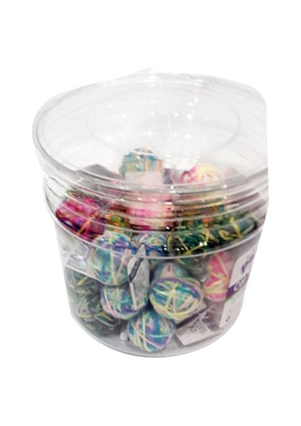 Kedi Oyuncağı Kutulu Örme Top 3,8 cm 48'li