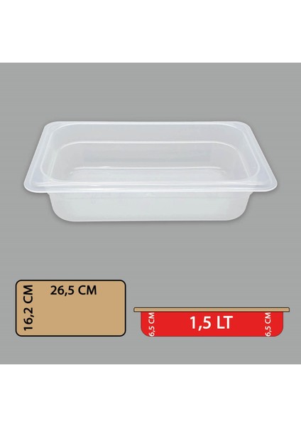 1/4 Gastronorm Küvet Pp 265*162*65 (BO1170)