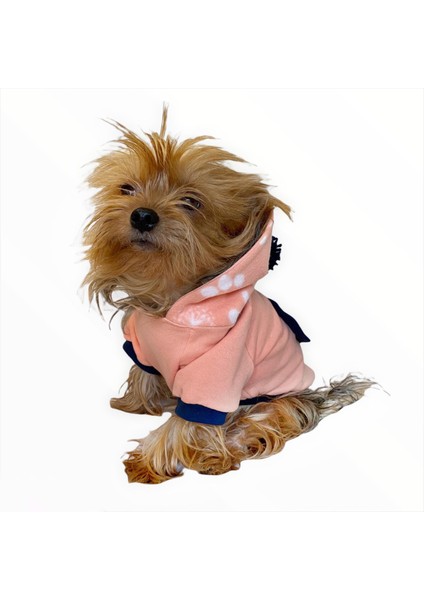 Light Pink Flower Pocket Kapşonlu Sweat By Kemique Köpek Kazağı L fiyatları