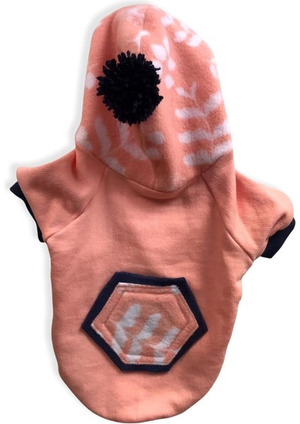 Light Pink Flower Pocket Kapşonlu Sweat By Kemique Köpek Kazağı L fırsatları