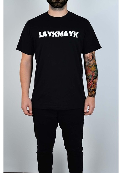 Layk Mayk Kabartma Baskılı Erkek T-Shirt Relaxed Fit -