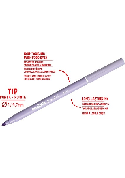 Yıkanabilir Pastel Süper Keçeli Boya Kalemi 8'li modelleri