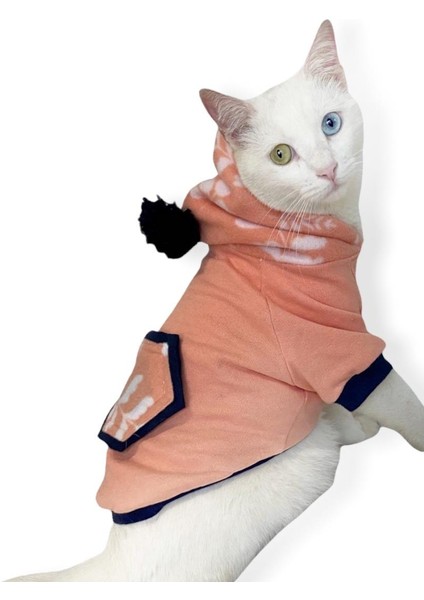 Light Pink Flower Pocket Sweatshirt Kedi Süveteri Kedi Kıyafeti Xl fırsatları