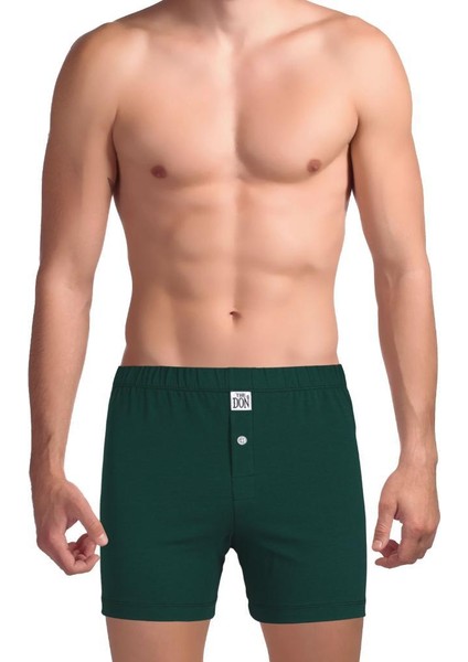 Traditional Uzun Paçalı Erkek Boxer Yeşil Renk