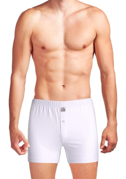 Organik Pamuk Erkek Boxer Beyaz Renk