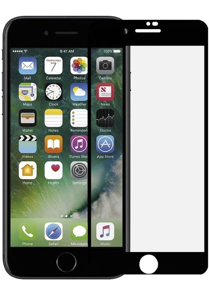 Apple iPhone 7 Ekran Koruyucu Mat Seramik Tam Kaplama Siyah