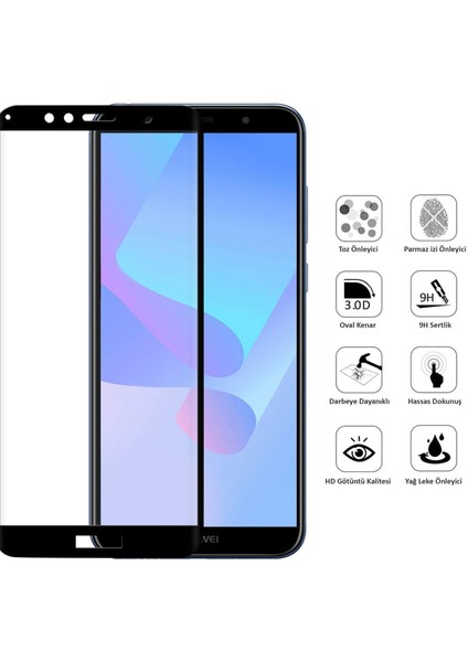 Huawei Y6 2018 Ekran Koruyucu 9d Tam Kaplama Şeffaf fiyatları