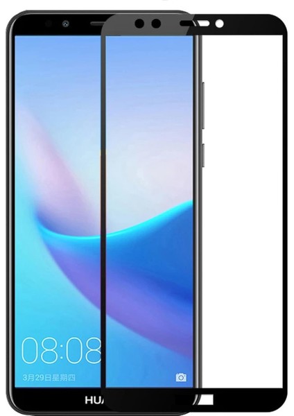 Huawei Y7 2018 Ekran Koruyucu 9d Tam Kaplama Şeffaf