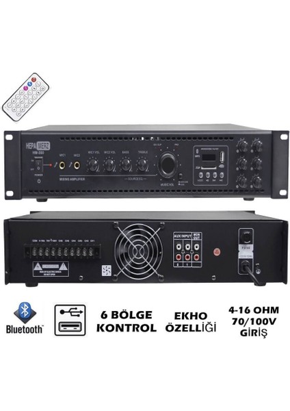 Black Maxx Paket-7 tavan Hoparlörü ve 6 Bölgeli Anfi Ses Sistemi Paketi (Full Set)