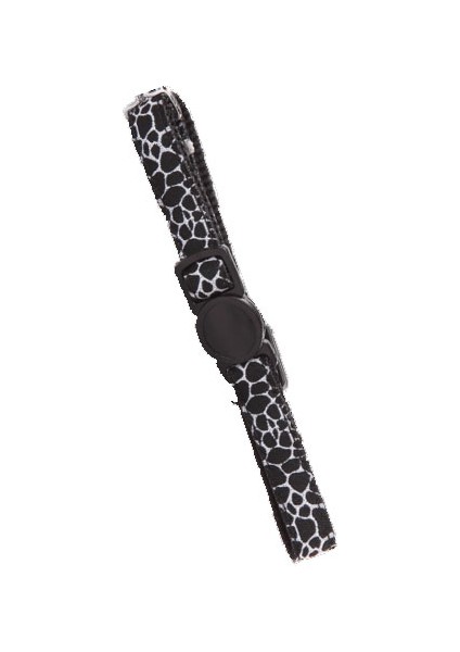 Kedi Boyun Tasması Siyah Beyaz Mermer Desen