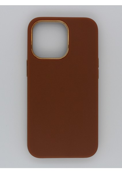 Apple iPhone 13 Pro Uyumlu Darbe Emici Deri Telefon Kılıfı - Taba