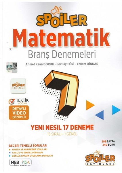 7. Sınıf Matematik Branş Deneme