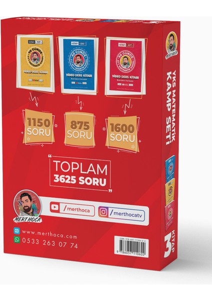 YKS Matematik Kamp Seti Tek Kutu-3 Kitap-Tüm Matematik