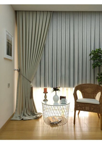 Krem Düz Renk Pileli Keten Fon Perde, Seyrek Pile, Tek Kanat 90 x 240 Cm. fiyatları