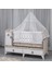 Sude Beyaz Membran Country Asansörlü Beşik - Yatak ve Uyku Seti Kombinli 1