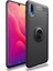 Vivo Y90 Focus Serisi Yüzük Standlı Silikon Kılıf - Siyah 1
