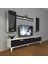 Eko 5d Slm Std Silver Ayaklı Tv Ünitesi Tv Sehpası Beyaz Siyah 1