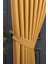 Hardal Düz Renk Pileli Keten Fon Perde, Seyrek Pile, Tek Kanat 50 x 260 Cm. 4