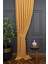 Hardal Düz Renk Pileli Keten Fon Perde, Seyrek Pile, Tek Kanat 50 x 270 Cm. 2