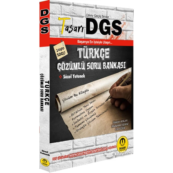 Tasarı Yayınları DGS Türkçe Çözümlü Soru Bankası Sözel Yetenek