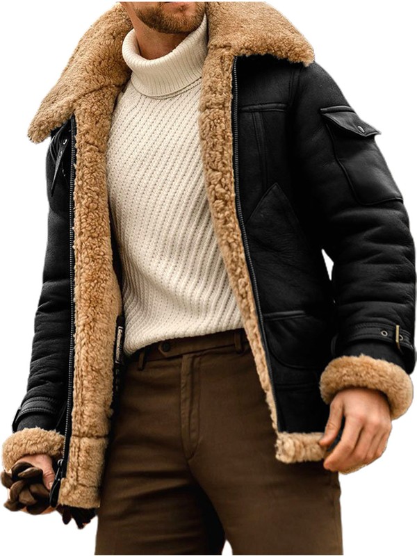 Farfi Moda Erkekler Ceket Rahat Soğuk Dayanıklı Rahat Sıcak Eğlence Ceket Açık Için (Yurt Dışından)