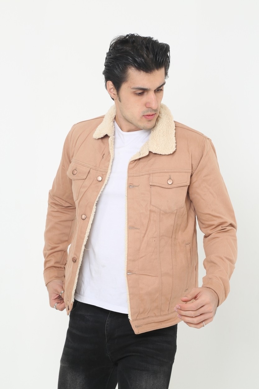 Comstarmoda Erkek Içi Kürklü Kot Ceket görsel 2