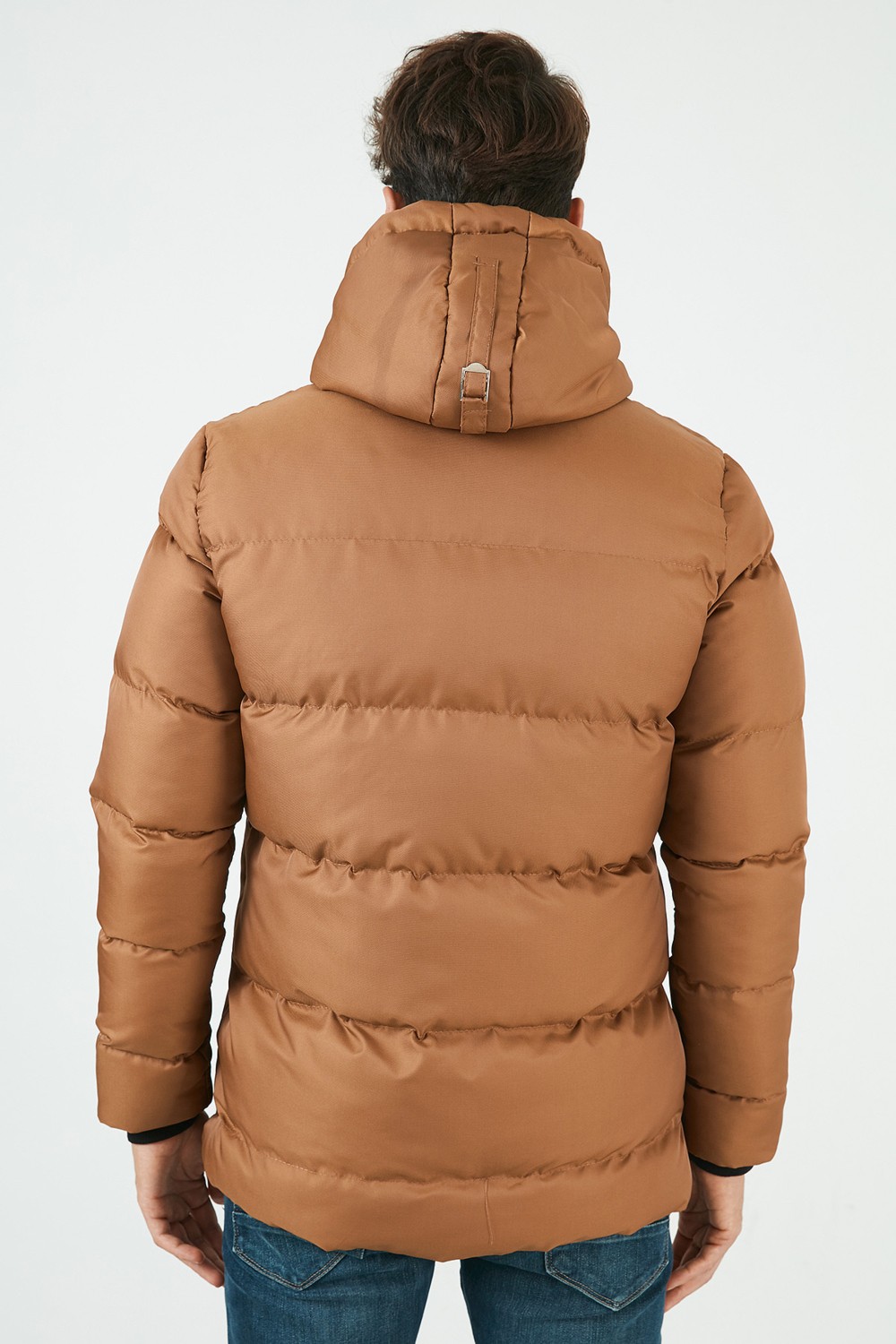 Buratti Fermuar Kapama Slim Fit Kapüşonlu Dik Yaka Mont Erkek MONT 5717101 görsel 5