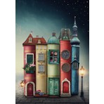 Nova Puzzle Puzzle - 1500 Parça Fantastik Kitap Şehir Mini Puzzle