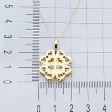 İryum 14K Altın Kalpler Yonca Kolye W4N28197Z