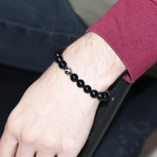 Tesbih Pasajı Oltu Taşı Arası Işleme Motifli Bileklik