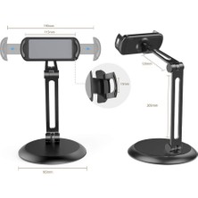 Idock T38-3 Tam Ayarlı Katlanabilir Alüminyum iPad Tablet Standı