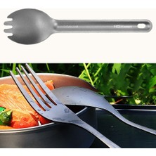 Strade Store Titanyum Kamp Seyahat Açık Piknik Çatal Sofra Ultralight Taşınabilir Spork (Yurt Dışından)