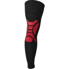 Strade Store Diz Brace Sıkıştırma Kol Desteği Uzun Bacak Sıcak Kneepads Basketbol Siyah ve Kırmızı L (Yurt Dışından)