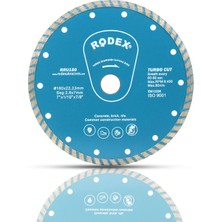Rodex Elmas Kesme Diski Asfalt Tuğla Fayans Granit Mermer 180 mm