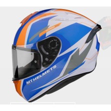 mt Kask mt Targo Pro Sound D4 Gloss Orange Şefaf Vizörlü