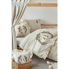 Ecocotton Pamuk  Bebek Nevresim Seti Polina Bej