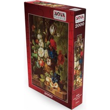 Nova Puzzle 2000 Parça Çiçekler ve Meyveler Natürmort