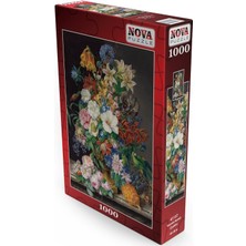 Nova Puzzle Nova 1000 Parça Vazoda Renkli Çiçekler Puzzle