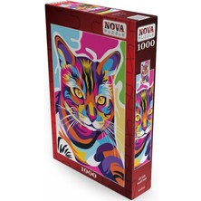 Nova Puzzle Nova 1000 Parça Renkli Kedi Puzzle