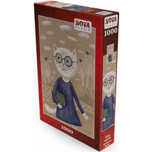 Nova Puzzle 1000 Parça Akıllı Kedi Puzzle - Sofya Saburova