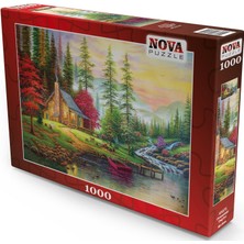 Nova Puzzle Nova 41075 - 1000 Parça Ormandaki Dağ Evi Puzzle