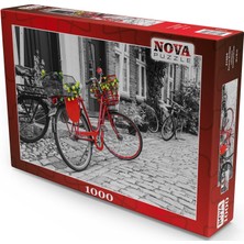 Nova Puzzle 1000 Parça Kirmizi Bisiklet Puzzle - Slidezero