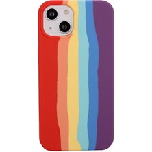 Bilişim Akademi Apple iPhone 13 Mini Kılıf Rainbow Liquid Lansman Silikon Kılıf